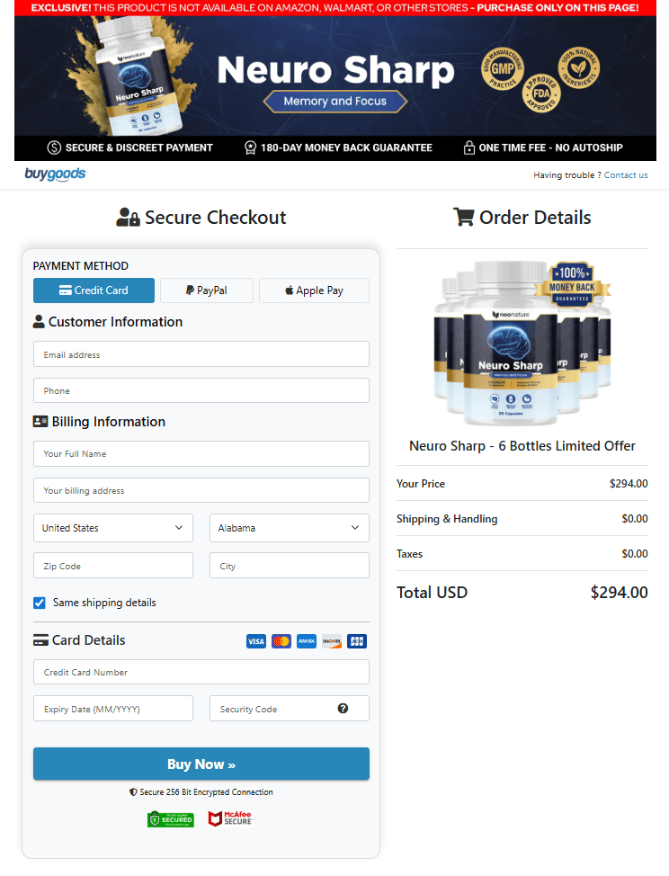 Neuro Sharp official website
